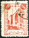 PERSIA - CIRCA 1942-46: A stamp printed in Persia shows Museum, Side View, series, circa 1942-46.