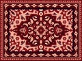 Persian carpet. Indian rug and arabesque abstract border texture, vintage eastern geometric pattern for interior floor