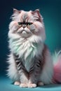 the persian cat adorable sweet very fluffy