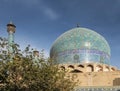 Persian islamic architecture detail of imam mosque in esfahan is Royalty Free Stock Photo