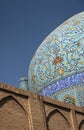 Persian islamic architecture detail of imam mosque in esfahan is