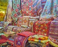 The colors of Persian carpets, Shiraz, Iran Royalty Free Stock Photo