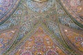 Persian patterns on tiled wall of mosque Nasir ol Molk with traditional artworks Royalty Free Stock Photo