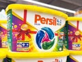 Persil 4in1 color discs packaging in supermarket shelf display Royalty Free Stock Photo
