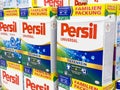 Persil universal laundry detergent packaging display in store Royalty Free Stock Photo