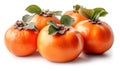 persimmon closeup on white background