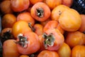 Persimmon fruit. Ripe kaki. Diospyros kaki Asian persimmon, Japanese persimmon. Fruit kaki background texture. Persimmon wallpap