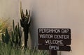 Persimmon Gap Visitor Center Sign Royalty Free Stock Photo