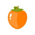 Persimmon icon in flat style. Royalty Free Stock Photo
