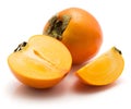 Kaki fruit Persimmon isolated Royalty Free Stock Photo