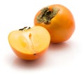 Kaki fruit Persimmon isolated Royalty Free Stock Photo