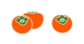 Persimmon logo. Isolated persimm on white background