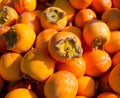 Persimmon ripe fruits pattern in market