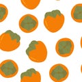 persimmon seamless pattern hand drawn. , minimalism. wallpaper, background, textile, wrapping paper. fruit.