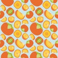 Persimmon seamless pattern for wallpaper or wrapping paper