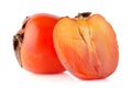 Persimmon with slice Royalty Free Stock Photo