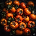 persimmon super close shot still life pattern wall art background water drops