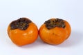 Persimmon on white background