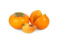 Persimmons fruit isolated on white background Royalty Free Stock Photo