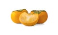 Persimmons fruit an isolated on white background Royalty Free Stock Photo