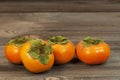 Persimmons Rustic Wood Surface