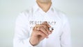 Persistency Pays Off, Man Writing on Glass Royalty Free Stock Photo