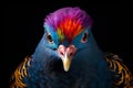 Persistent Pigeon bird colorful. Generate Ai