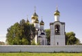 Perslavl Zaleski Nicholas monastery belfry the Golden dome Royalty Free Stock Photo