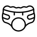 Person adult diaper icon outline vector. Senior pad