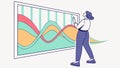 Person Analyzing Data Charts: Business Analytics Growth, vector design Generative AI Royalty Free Stock Photo
