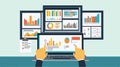 Professional Analyzing Digital Reports on Laptop