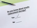 Questionnaire about diabetes