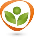 A person as a plant, wellness and naturopathic logo