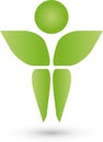 A person as a plant, wellness and naturopathic logo