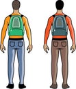 Person with Backpack vector