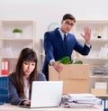 Person being fired from his work Royalty Free Stock Photo