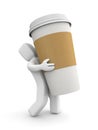 Person carries a cup of coffee