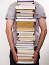 Person carrying books Royalty Free Stock Photo