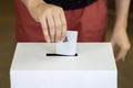 Person casts his vote Royalty Free Stock Photo