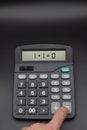 person charged with calculator money and fortune wrong and has disadvantages Royalty Free Stock Photo