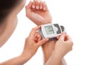 Person Checking Blood Pressure Royalty Free Stock Photo