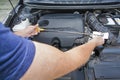 Car engine oil check