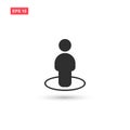 Person with circle icon vector isolated 4