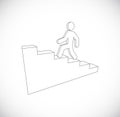 Person climbing up stairs Royalty Free Stock Photo