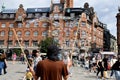 Person creats soap bubbles and people enjoy bubbles in Copenhagen