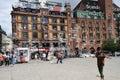 Person creats soap bubbles and people enjoy bubbles in Copenhagen