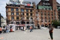 Person creats soap bubbles and people enjoy bubbles in Copenhagen