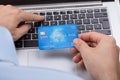 Person With Credit Card Shopping Online Royalty Free Stock Photo