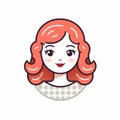 Cheesy Cartoon Girl: A Distinctive And Expressive Red-haired Character