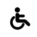 Person with disabilities and physical injury. Wheelchair sign. Vector illustration